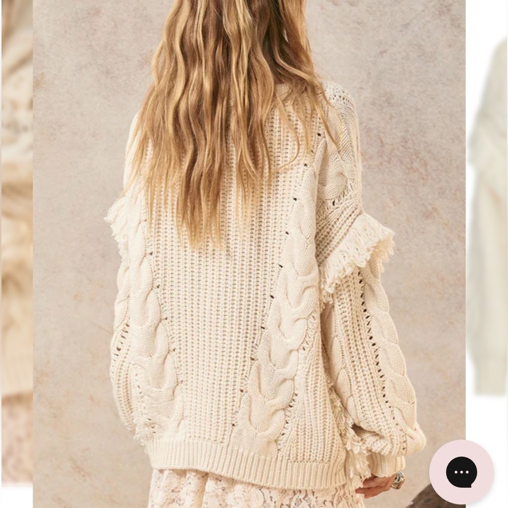 NWT Spell Nomadic Knit Jumper in Cloud size large - Picture 2 of 11